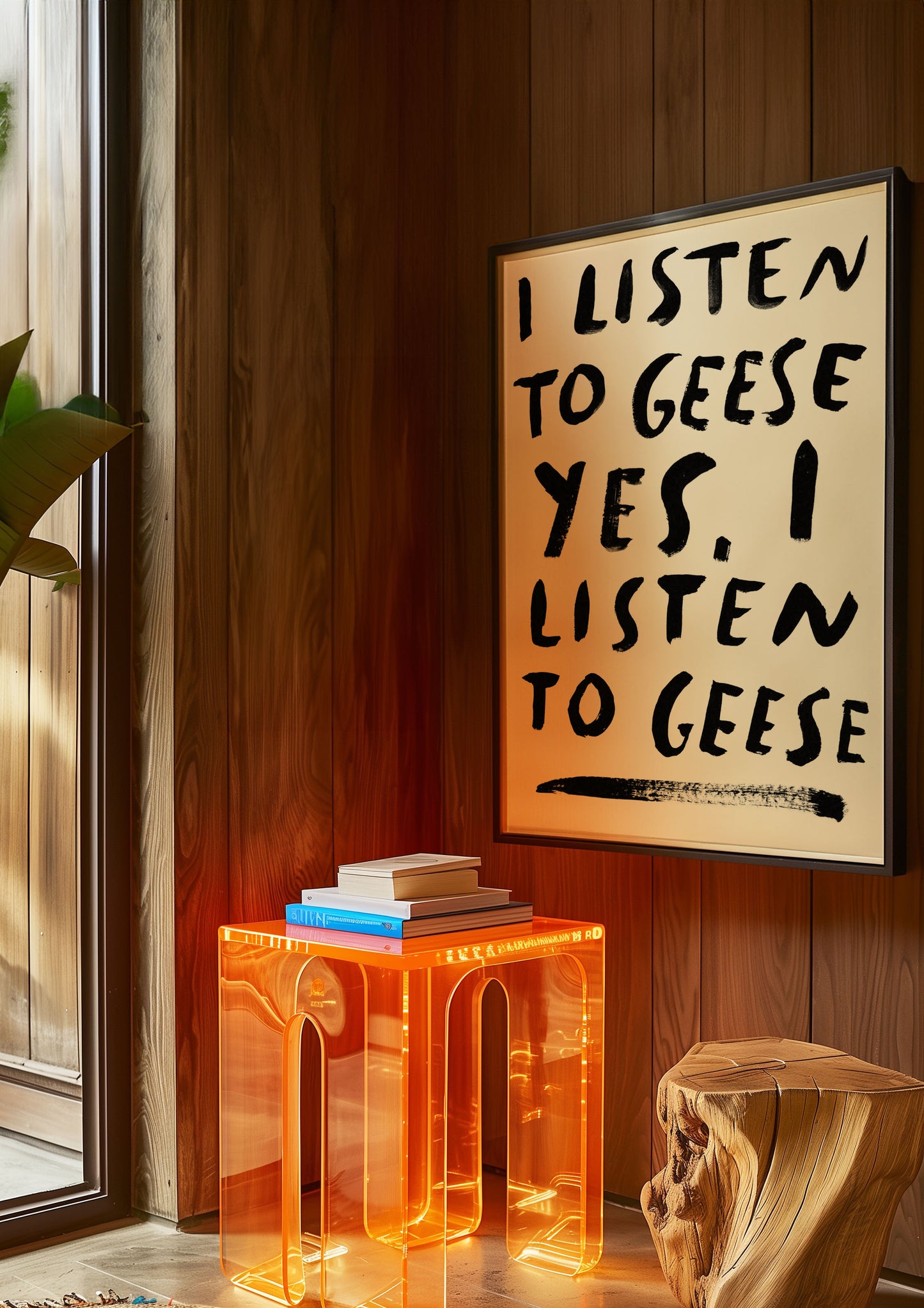 I listen to geese, yes I listen to geese